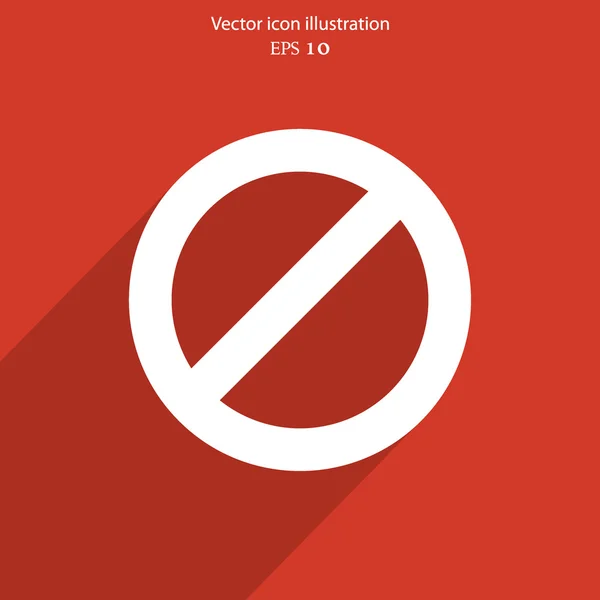 Vector not allowed sign web icon — Stock Vector