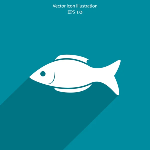 Icône de la toile de poisson vecteur — Image vectorielle