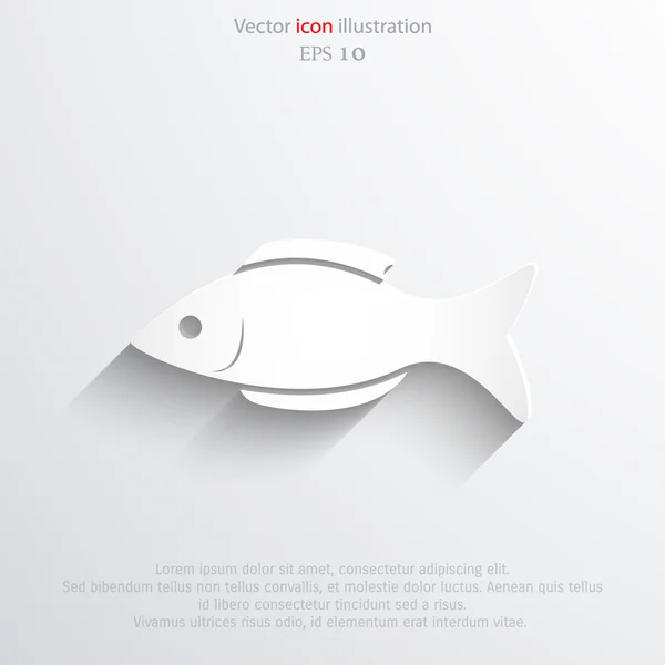 Vector peces icono web — Vector de stock