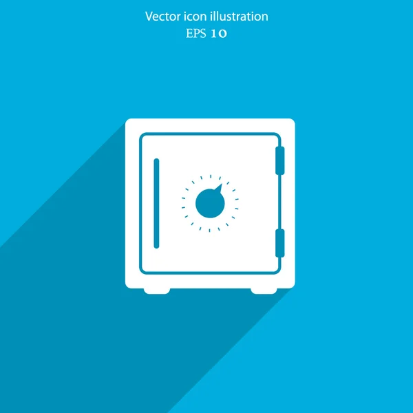 Vector banco caja fuerte icono web . — Archivo Imágenes Vectoriales