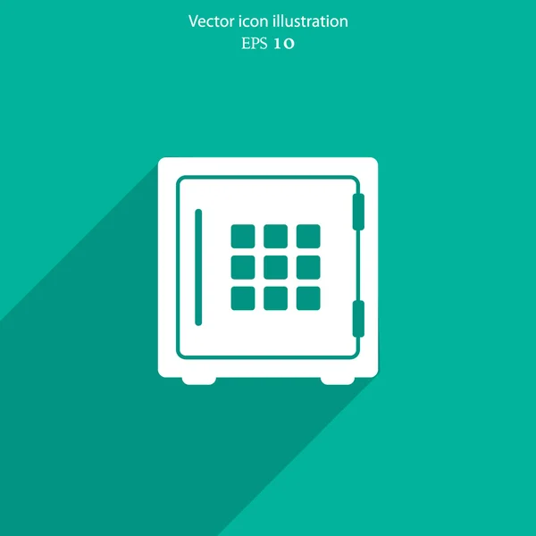 Vector banco caja fuerte icono web . — Archivo Imágenes Vectoriales