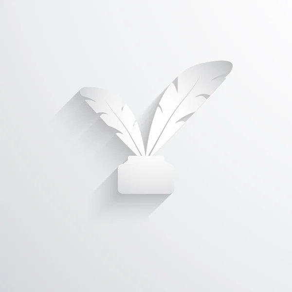 Vector feather pen web icon. — Stock Photo, Image