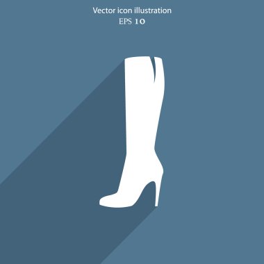 Vektör kadın botları web simgesi.