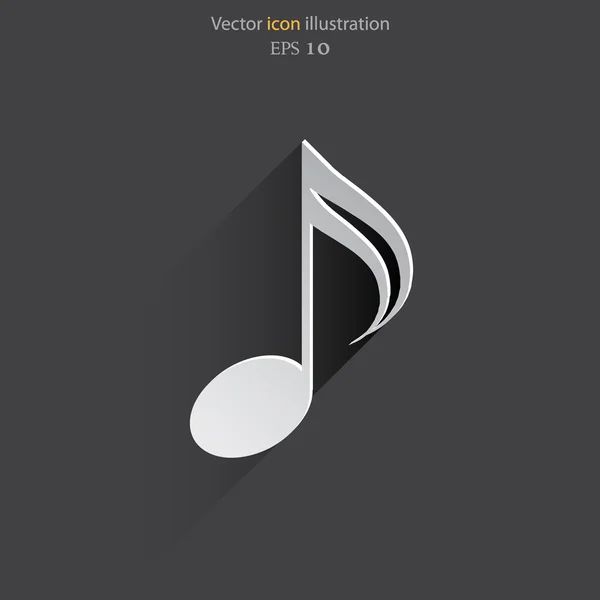 Vektor Musik Notiz Web-Symbol. — Stockvektor