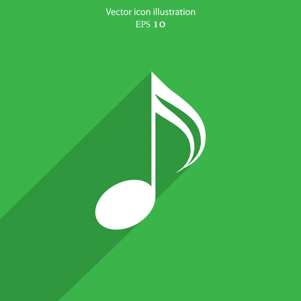 Vektor Musik Notiz Web-Symbol. — Stockvektor