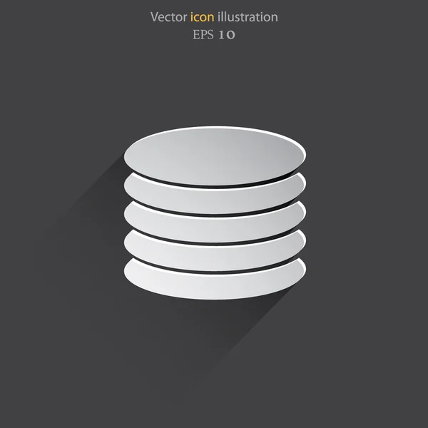 Vektor databasen web icon. — Stock vektor