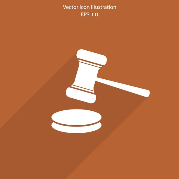 Vektor Hammer Richter Web-Ikone. — Stockvektor