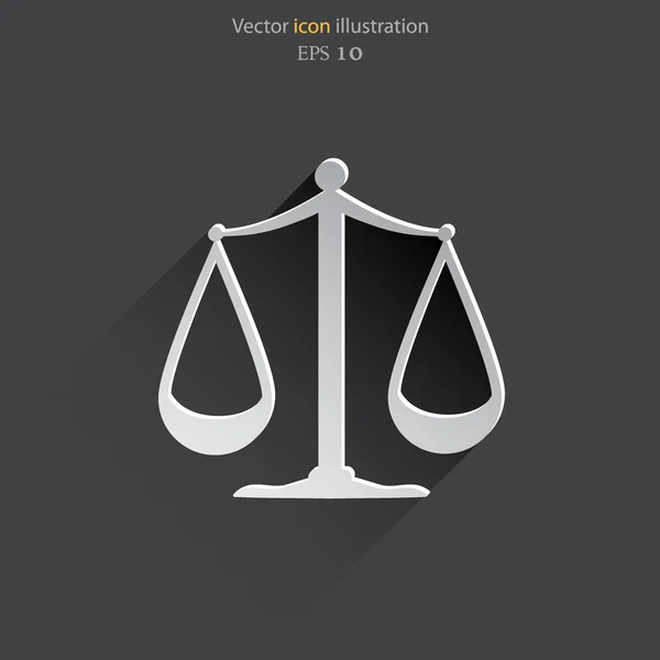 Vector scales balance web icon. — Stock Vector