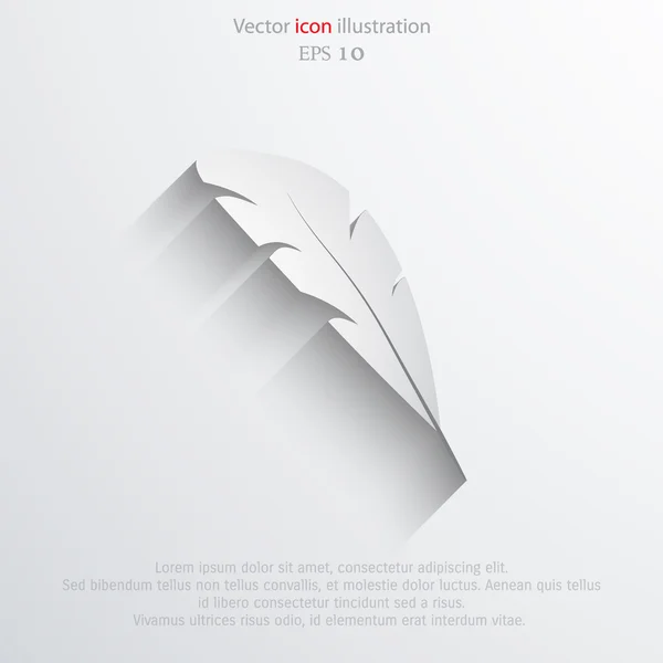 Vector feather pen web icon. — Stock Vector