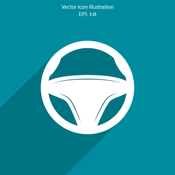 Vector stuurwiel, web pictogram. — Stockvector