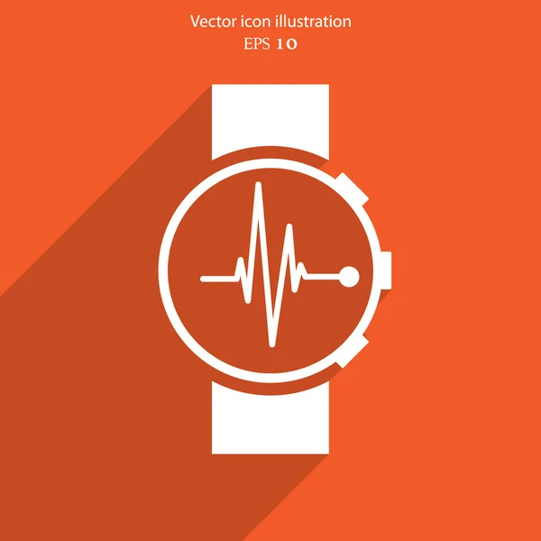 Vector medical watch web icon. — Stock Vector