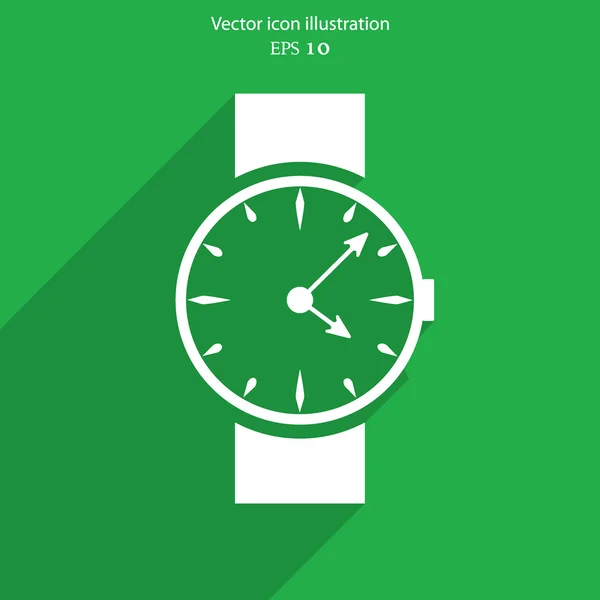 Reloj vectorial, icono web del reloj . — Vector de stock