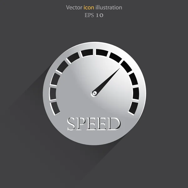 Ikon web speedometer vektor . - Stok Vektor