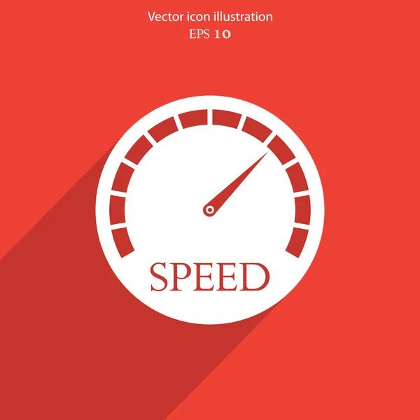 Vector snelheidsmeter web pictogram. — Stockvector