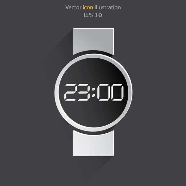 Vector electronic clock web icon. — Stock Vector