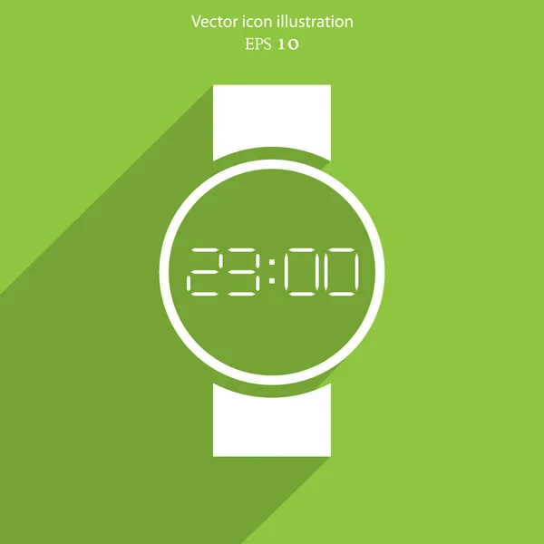 Vector electronic clock web icon. — Stock Vector