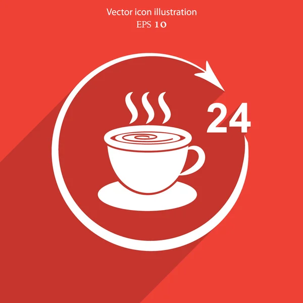 Vektor 24 timmar leverans web icon. — Stock vektor
