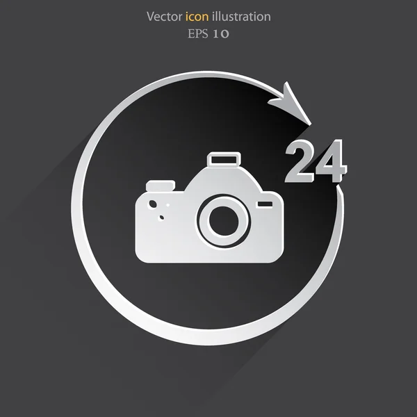 Studio fotografico vettoriale. 24 ore di servizio . — Vettoriale Stock