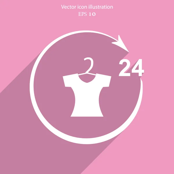 Vector dress shop. 24 hours service. — Stock Vector