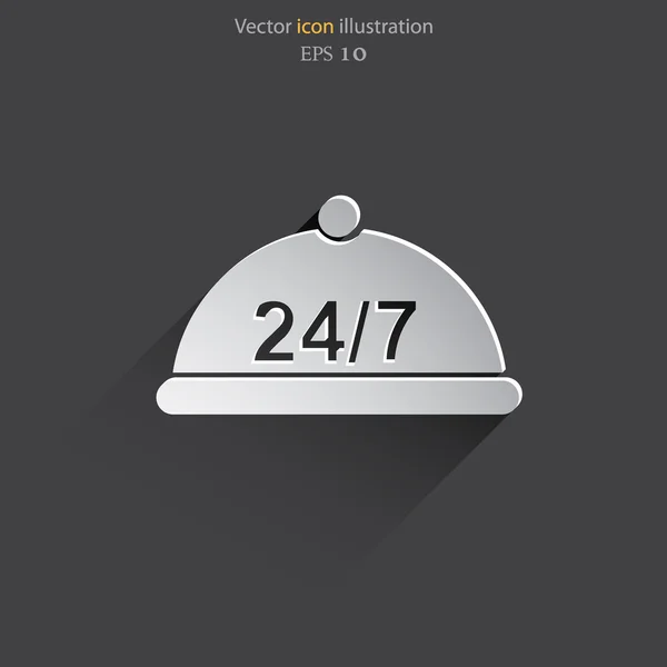 Vector 24 horas ícone web entrega . —  Vetores de Stock