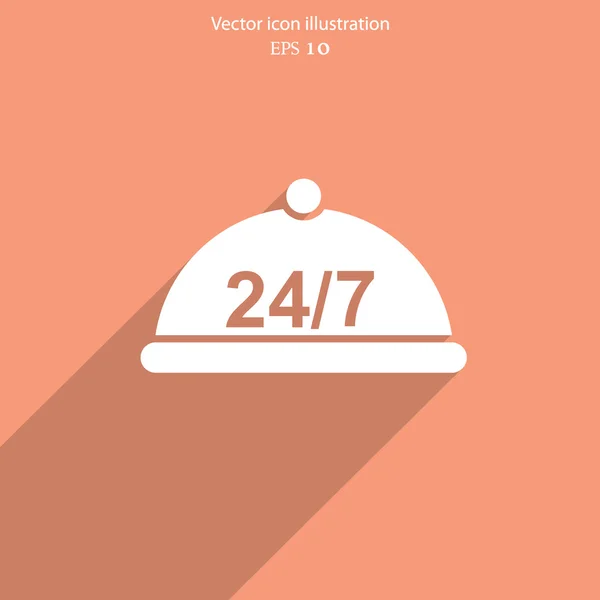 Vector 24 horas entrega icono web . — Vector de stock