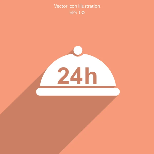 Vektor 24 timmar leverans web icon. — Stock vektor