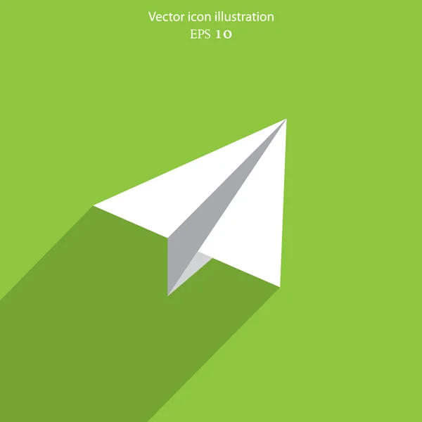 Vektor platt papper plan web icon. — Stock vektor