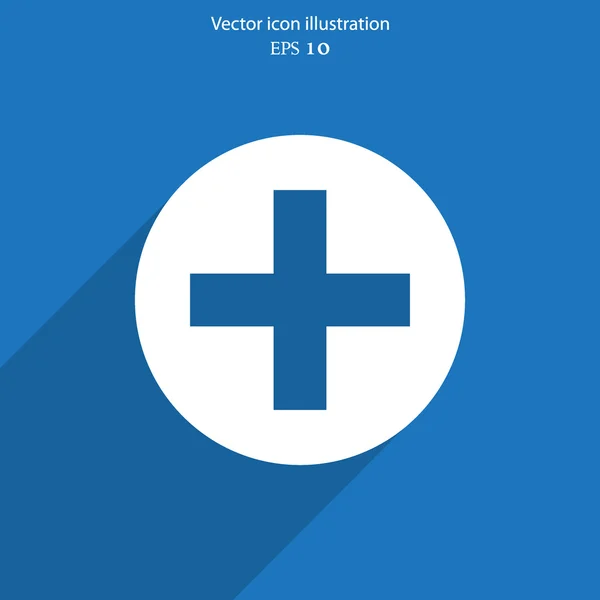 Vector plus web icon — Stock Vector
