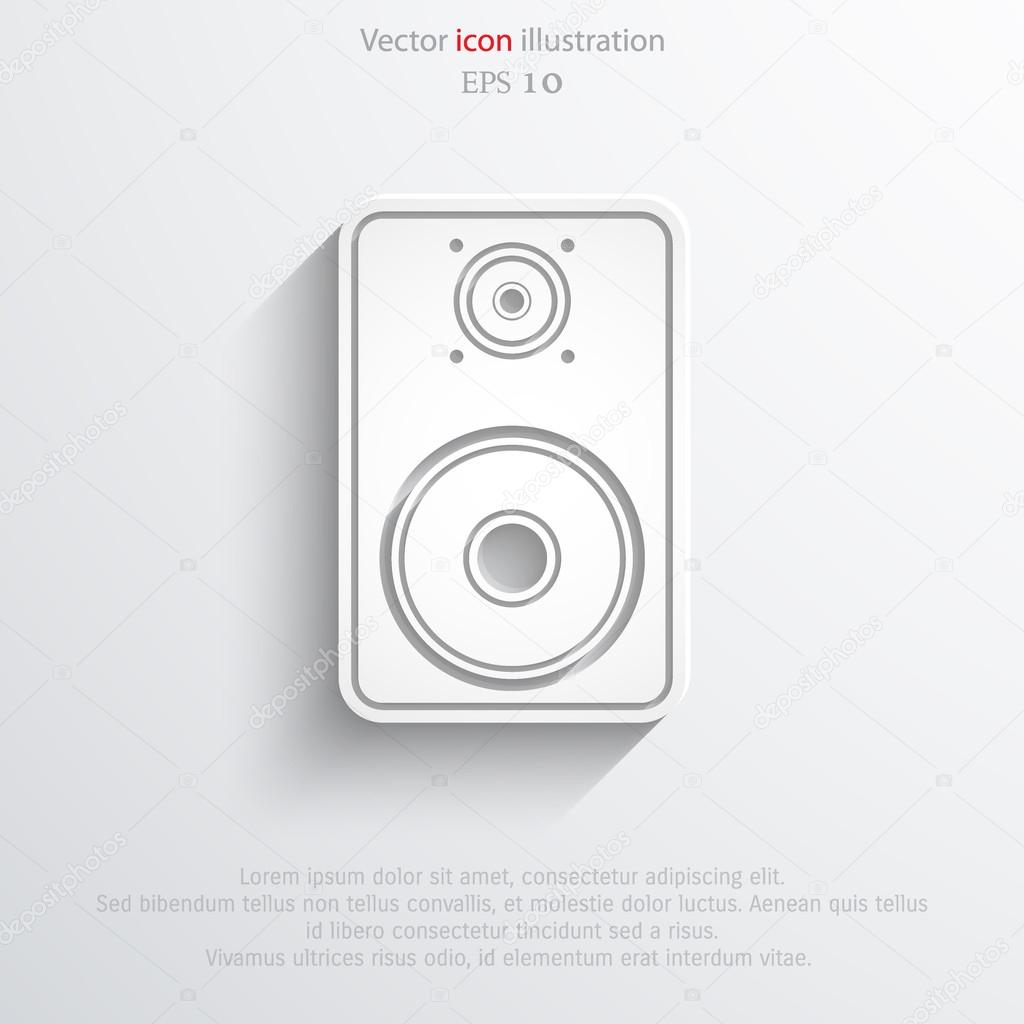 Vector sub woofer web icon.