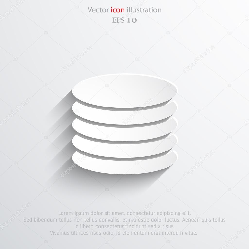Vector database web icon.