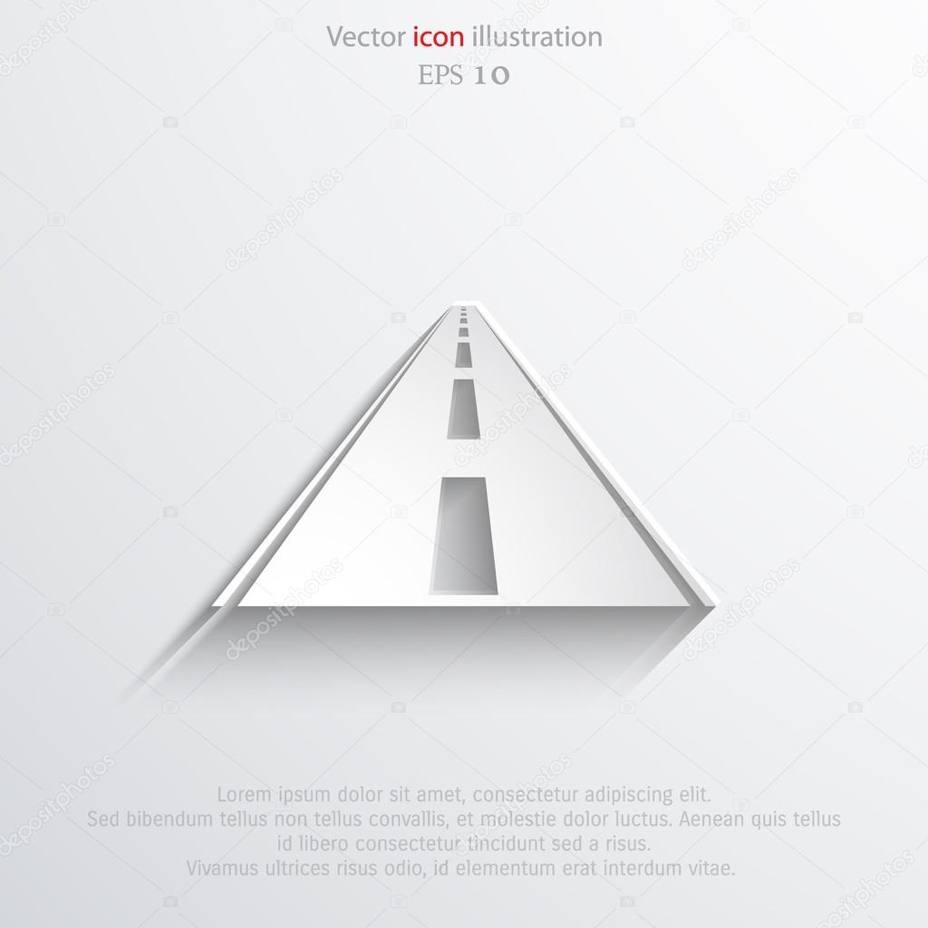 Vector road web icon.