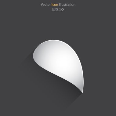 Vektör yaprak düz web simgesi.