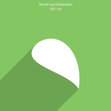 Vektör yaprak düz web simgesi.
