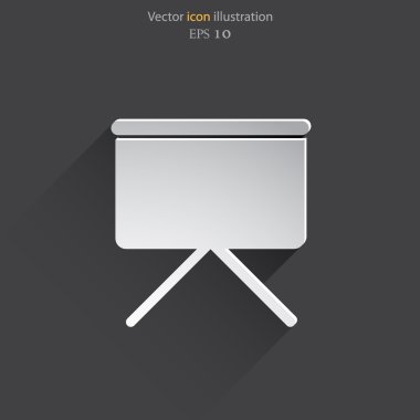 Vektör projeksiyon ekran web simgesi.