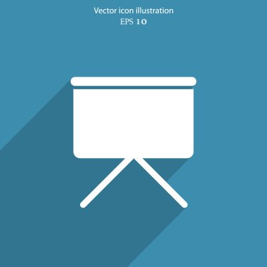 Vektör projeksiyon ekran web simgesi.