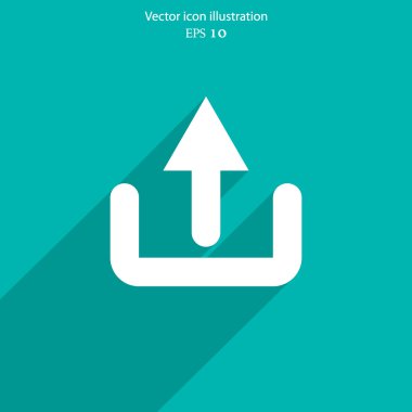 Bulut düz simgesini yüklemek.