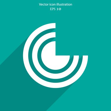 Vektör wi fi web düz simgesi