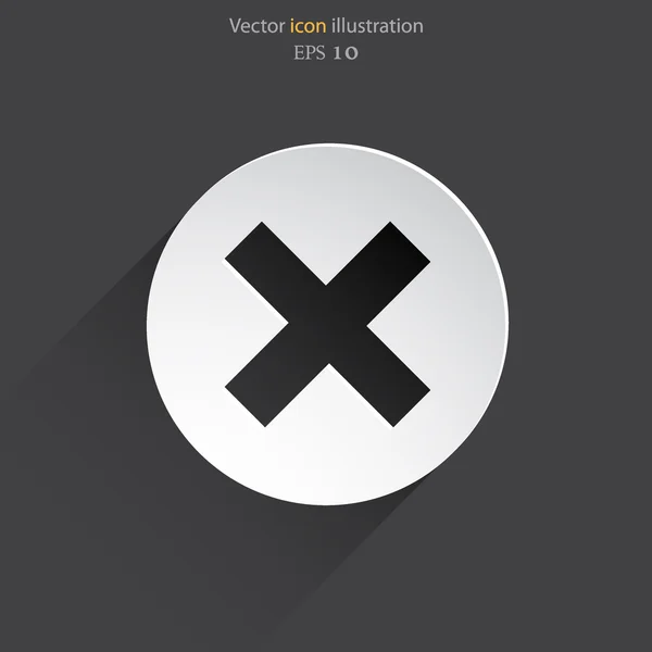 Vektor schließen Web-Flat-Symbol — Stockvektor