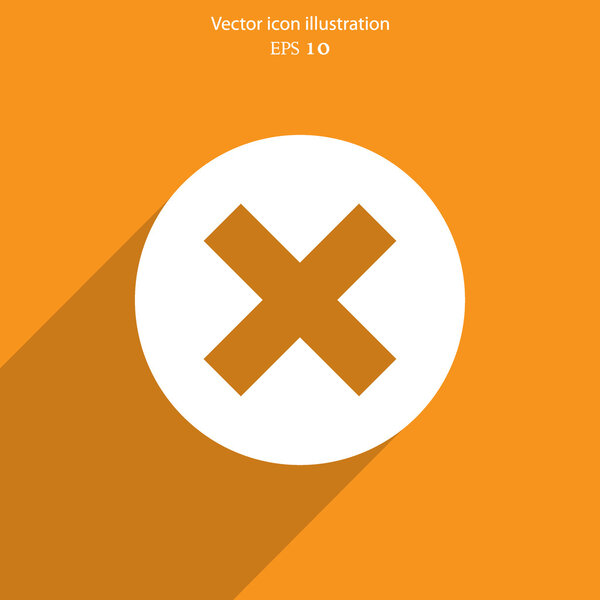 Vector close web flat icon