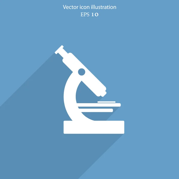 Ícone web do microscópio vetorial . — Vetor de Stock