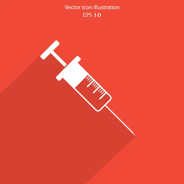 Vector syringe web icon. — Stock Vector