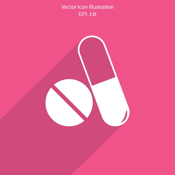 Vector medical drugs web icon. — Stock Vector