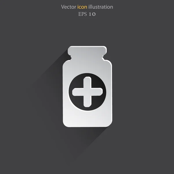 Vector drug jar flat icon. — Stock Vector
