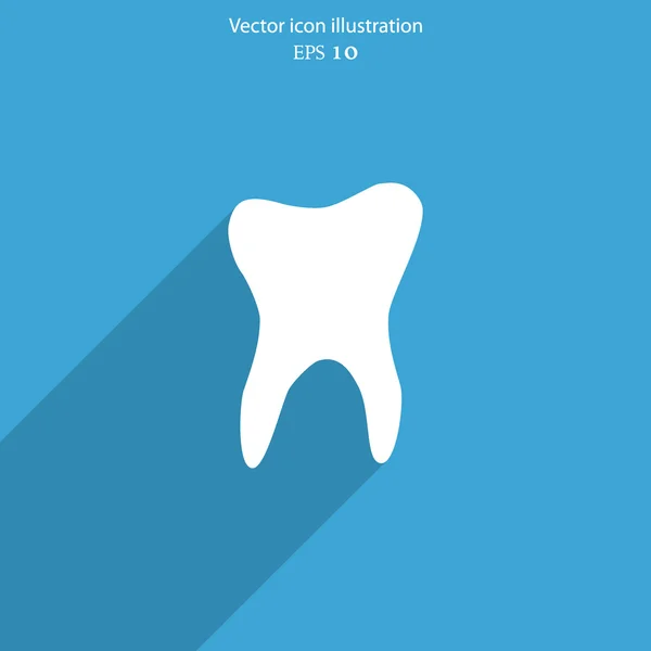 Vector tooth flat icon. — Stock Vector