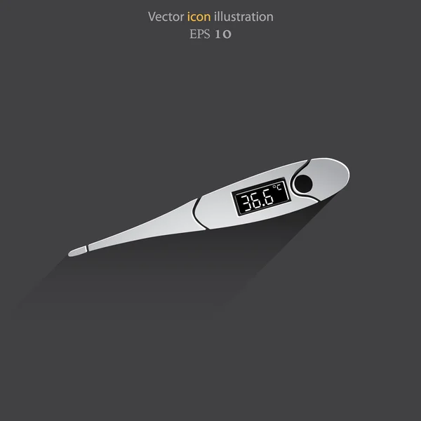 Vector termómetro médico icono plano . — Archivo Imágenes Vectoriales