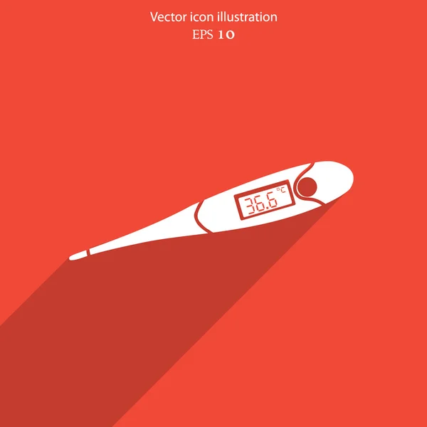 Vektor medizinisches Thermometer flaches Symbol. — Stockvektor