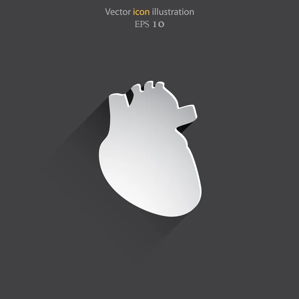 Vektor flaches Herz Symbol. — Stockvektor
