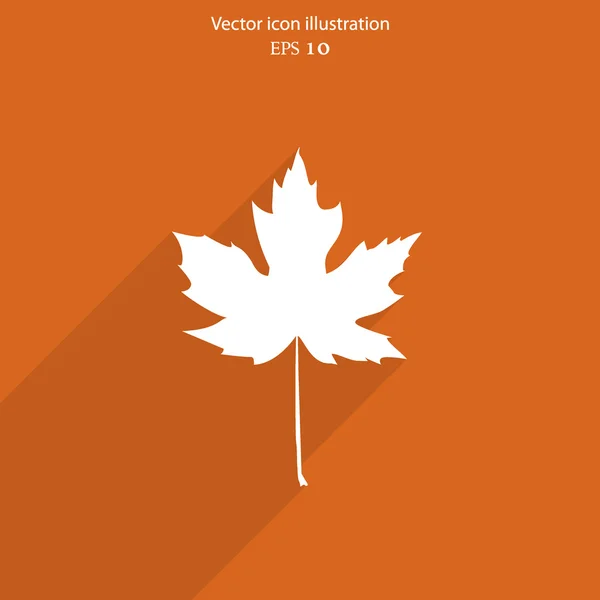 Vektor maple leaf lakás web ikon. — Stock Vector