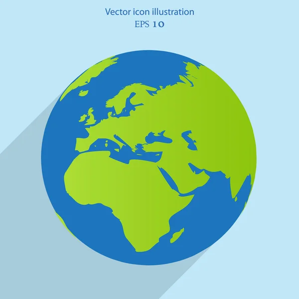 Vektor Globus flaches Web-Symbol. — Stockvektor
