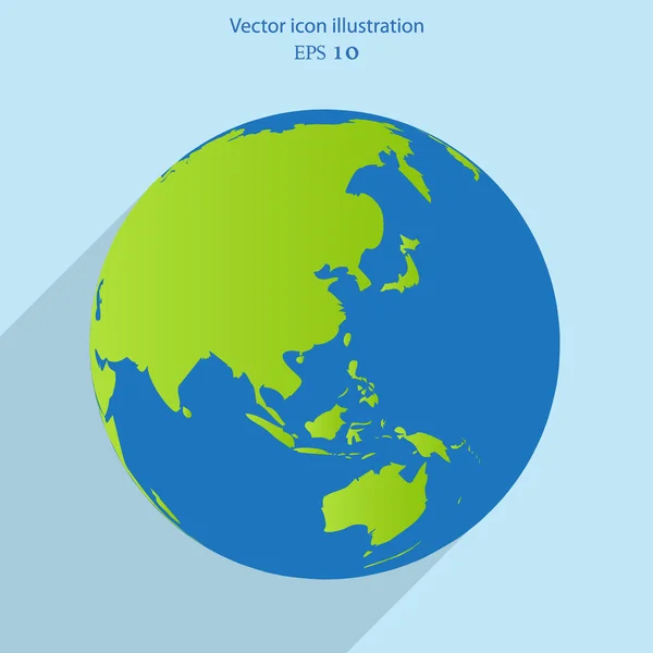 Vecteur globe plat icône web . — Image vectorielle